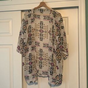 Western sheer kimono